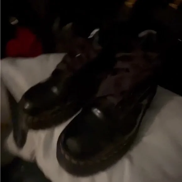 Dr. Martens Black Leather Boots with Yellow Stitching Molly - Picture 4 of 10